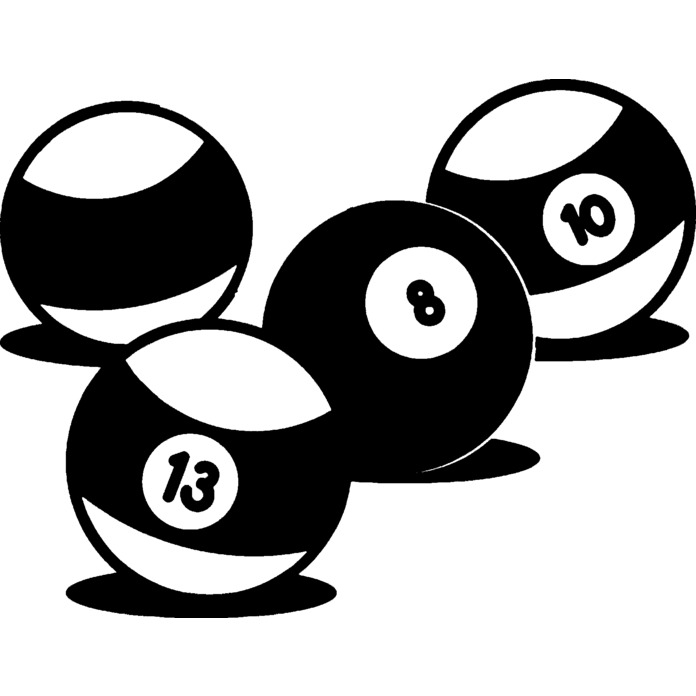 'Pool Balls' Unmounted Rubber Stamp - For Crafting, Scrapbooking and Card Making - Size A7 (RS00009991)
