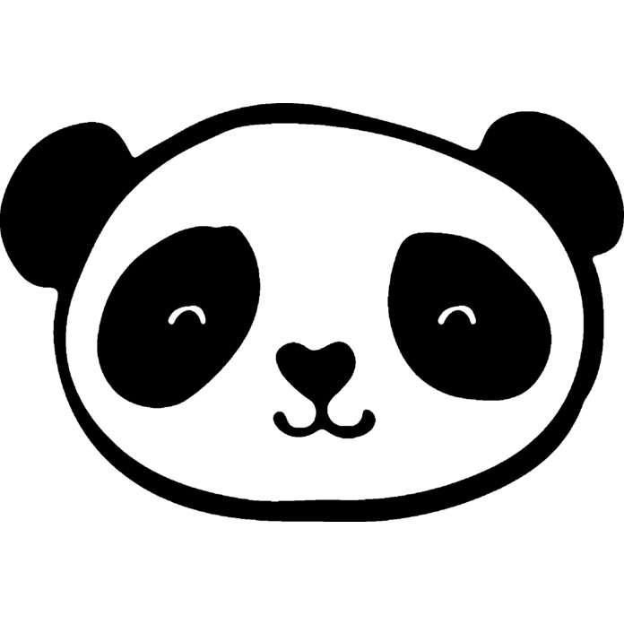 'Panda Head' Unmounted Rubber Stamp - For Crafting, Scrapbooking and Card Making - Size A7 (RS00010224)