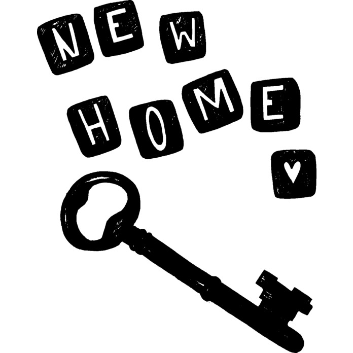 'New Home' Unmounted Rubber Stamp - For Crafting, Scrapbooking and Card Making (RS017172)