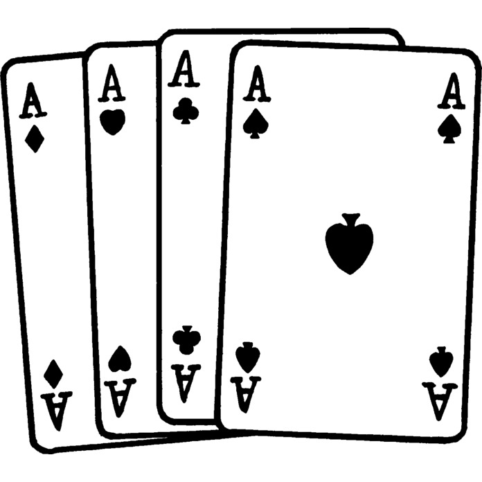 'Ace Playing Cards' Unmounted Rubber Stamp - For Crafting, Scrapbooking and Card Making - Size A7 (RS00010320)