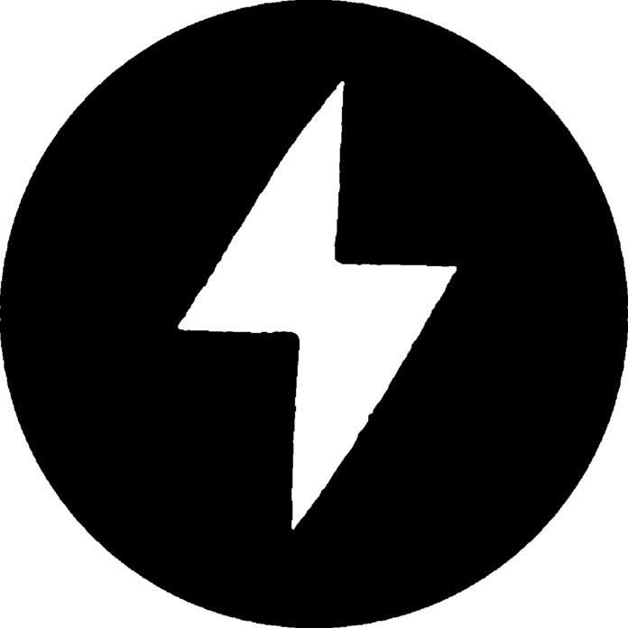 'Thunderbolt Symbol' Unmounted Rubber Stamp - For Crafting, Scrapbooking and Card Making - Size A7 (RS00010522)