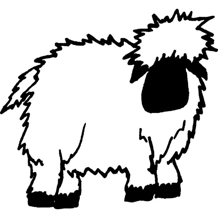 'Standing Sheep' Unmounted Rubber Stamp (RS017496) - Picture 3 of 6