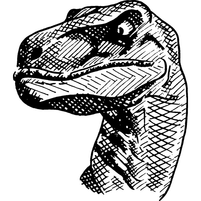 'Raptor Dinosaur' Unmounted Rubber Stamp - A7 - Craft Stamp for Scrapbooking, Card Making, Journals and Creative Projects (RS00010642)
