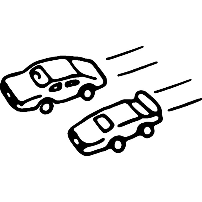 'Racing Cars' Unmounted Rubber Stamp - For Crafting, Scrapbooking and Card Making (RS017789)