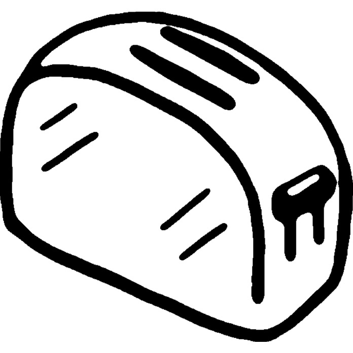 'Electric Toaster' Unmounted Rubber Stamp - For Crafting, Scrapbooking and Card Making - Size A7 (RS00010857)