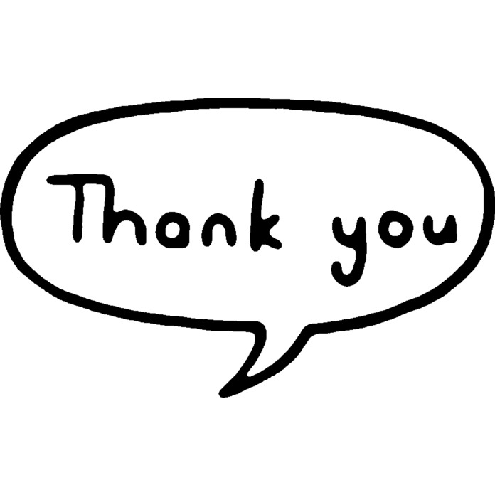 'Thank You Text' Unmounted Rubber Stamp - For Crafting, Scrapbooking and Card Making (RS017890)