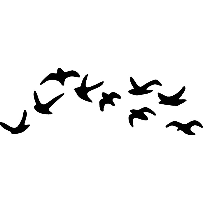 'Flying Birds' Unmounted Rubber Stamp (RS018218)