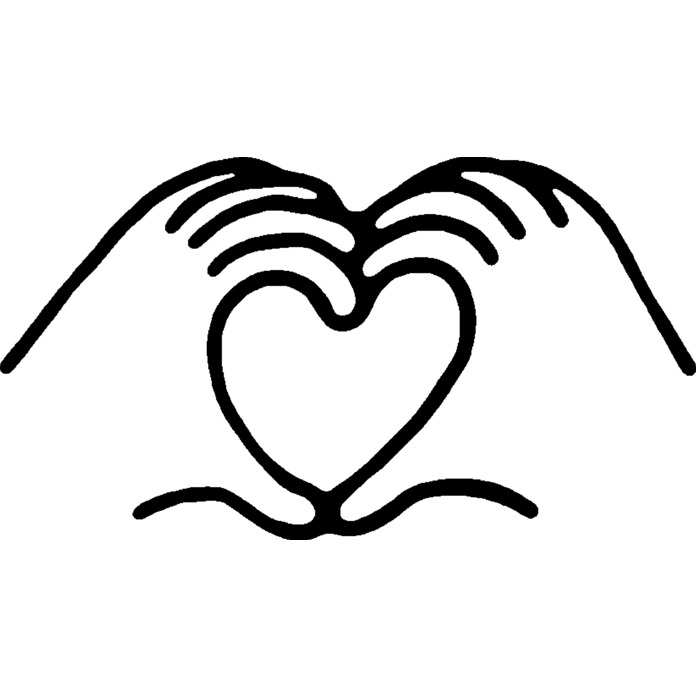 'Heart Hands' Unmounted Rubber Stamp - A7 - Craft Stamp for Scrapbooking, Card Making, Journals and Creative Projects (RS00011190)