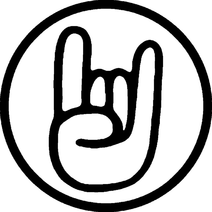 'Rock Hand' Unmounted Rubber Stamp - For Crafting, Scrapbooking and Card Making - Size A7 (RS00011618)