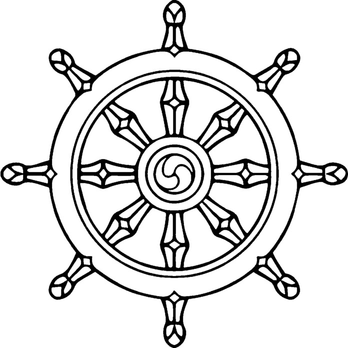 'Buddhist Symbol' Unmounted Rubber Stamp -  For Crafting, Scrapbooking and Card Making - Size A7 (RS00011829)