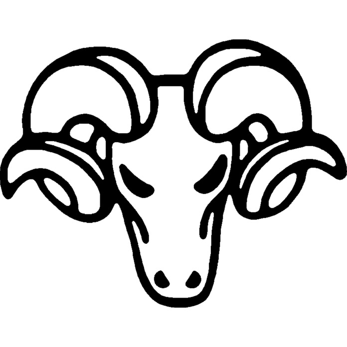 'Ram Head' Unmounted Rubber Stamp -  For Crafting, Scrapbooking and Card Making - Size A7 (RS00012004)