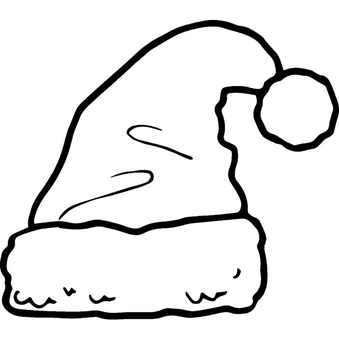 'Santa Hat' Unmounted Rubber Stamp -  For Crafting, Scrapbooking and Card Making - Size A7 (RS00012059)