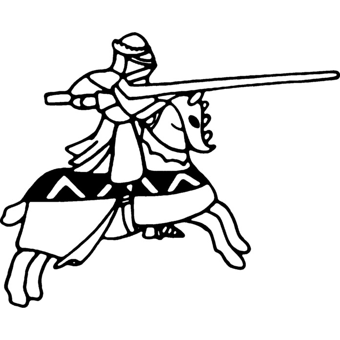 'Jousting Knight' Unmounted Rubber Stamp - For Crafting, Scrapbooking and Card Making - Size A7 (RS00012163)
