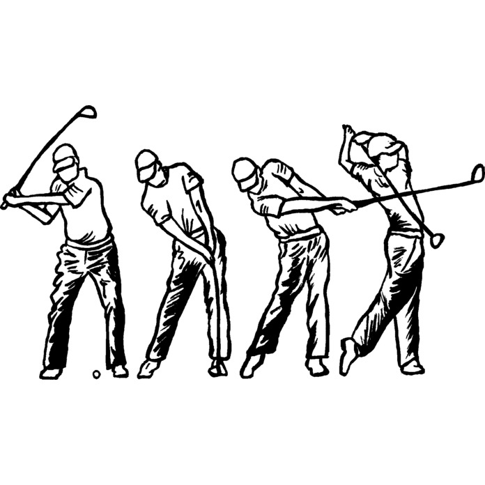 'Golf Sequence' Unmounted Rubber Stamp - For Crafting, Scrapbooking and Card Making - Size A7 (RS00012622)