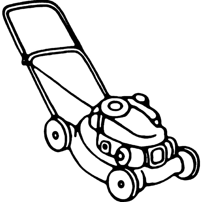 'Lawnmower' Unmounted Rubber Stamp -  For Crafting, Scrapbooking and Card Making - Size A7 (RS00012771)