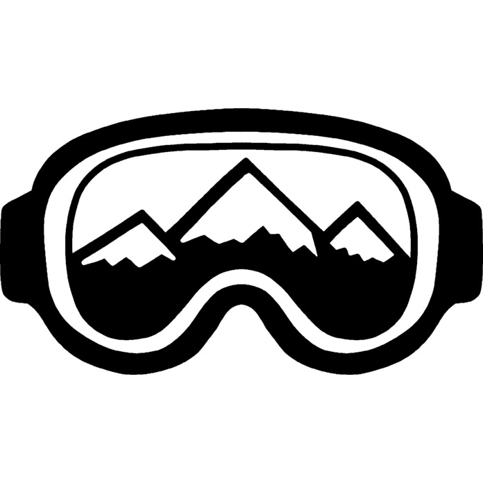 'Ski Goggles' Unmounted Rubber Stamp - For Crafting, Scrapbooking and Card Making - Size A7 (RS00012792)