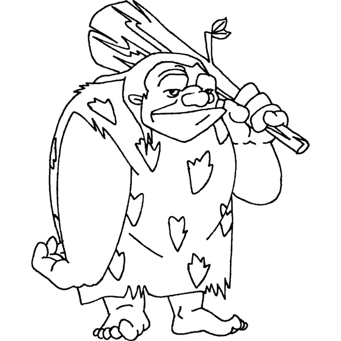 'Cave Man' Unmounted Rubber Stamp - For Crafting, Scrapbooking and Card Making (RS020056)