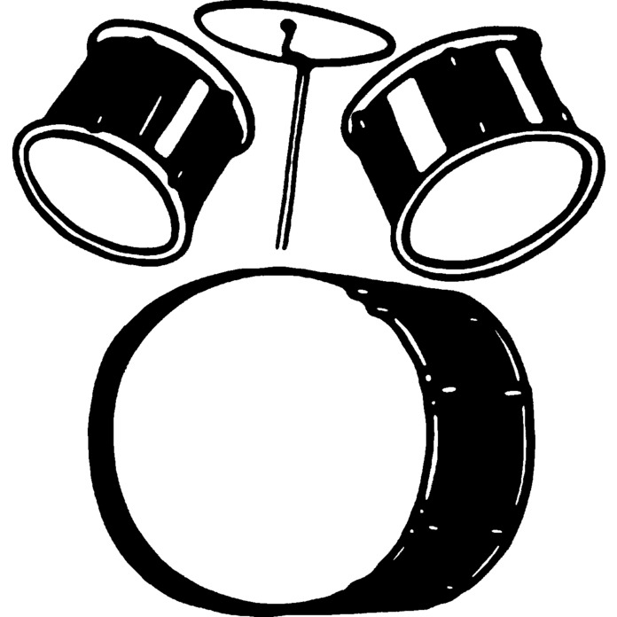 'Drum Kit' Unmounted Rubber Stamp - For Crafting, Scrapbooking and Card Making - Size A7 (RS00013545)