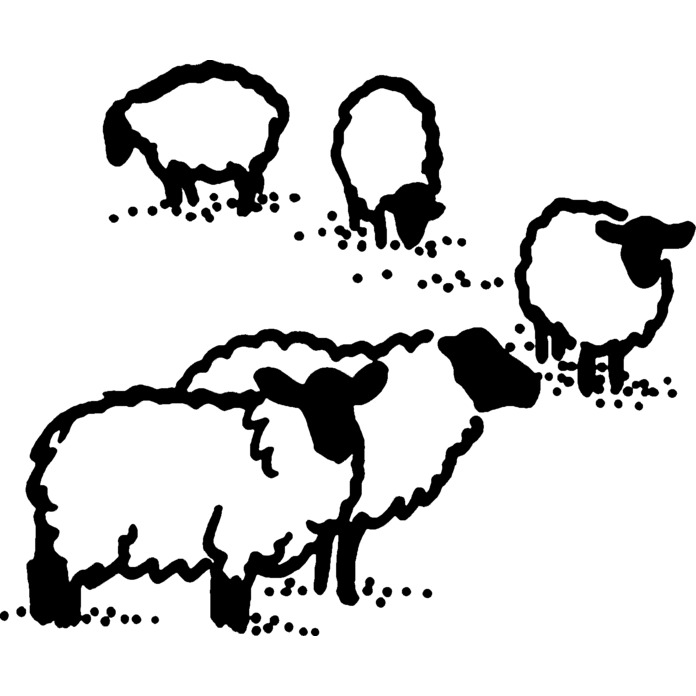 'Grazing Sheep' Unmounted Rubber Stamp (RS023098) - Picture 3 of 6