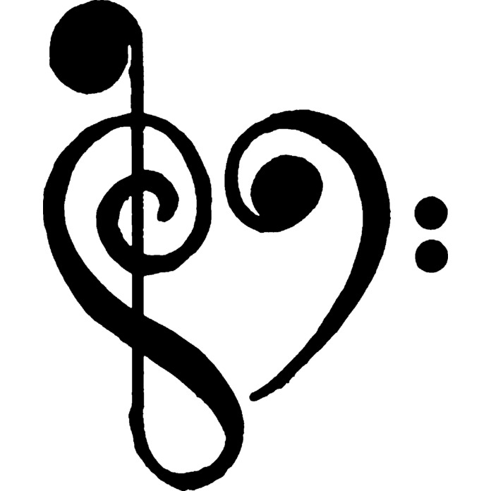 'Heart Music Note' Unmounted Rubber Stamp - For Crafting, Scrapbooking and Card Making - Size A7 (RS00014661)