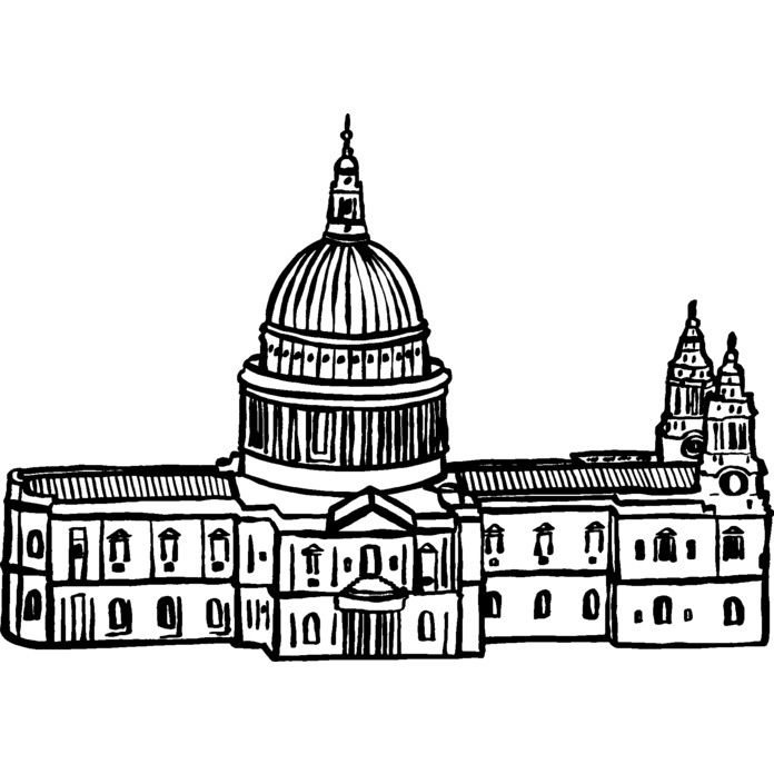'St. Paul's Cathedral' Unmounted Rubber Stamp - For Crafting, Scrapbooking and Card Making - Size A7 (RS00030752)