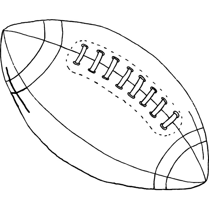 'Rugby Ball' Unmounted Rubber Stamp -  For Crafting, Scrapbooking and Card Making (RS024579)