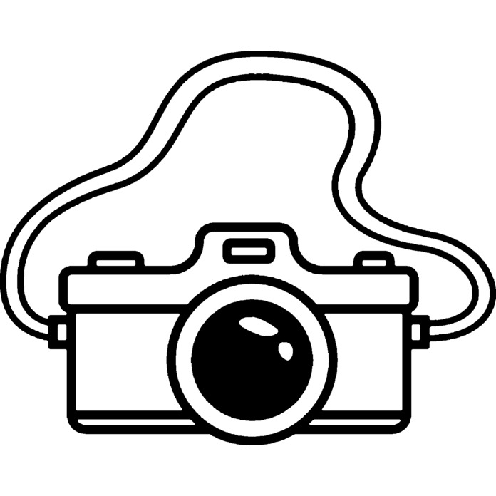 'Vintage Camera' Unmounted Rubber Stamp (RS025063)