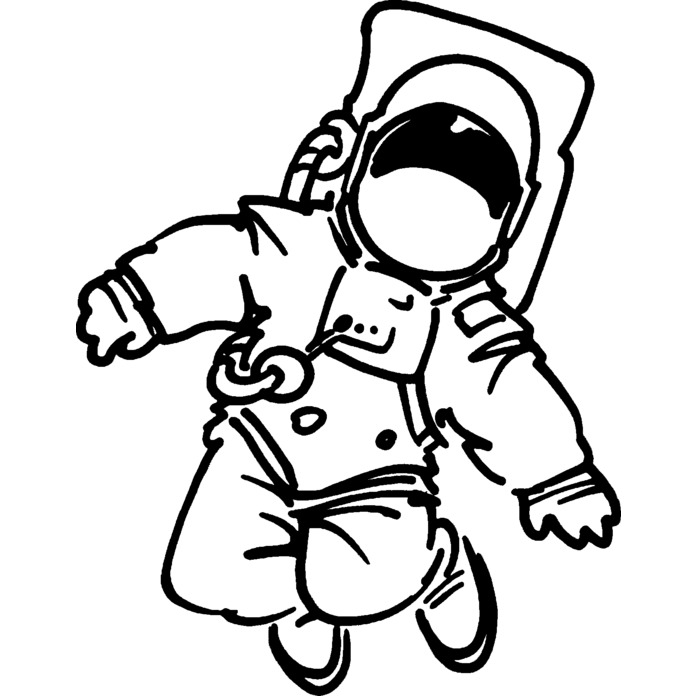 'Floating Astronaut' Unmounted Rubber Stamp - For Crafting, Scrapbooking and Card Making (RS025308)