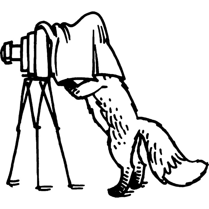 'Vintage Photographer Fox' Unmounted Rubber Stamp - For Crafting, Scrapbooking and Card Making (RS025736)