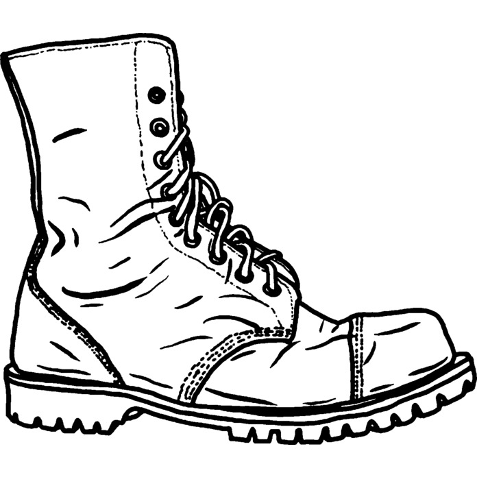 'Army Walking Boot' Unmounted Rubber Stamp - A7 - Craft Stamp for Scrapbooking, Card Making, Journals and Creative Projects (RS00032964)