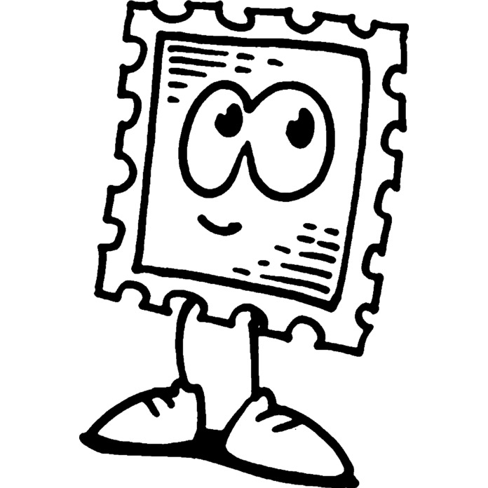 'Cute Postage Stamp' Unmounted Rubber Stamp - For Crafting, Scrapbooking and Card Making - Size A7 (RS00033052)