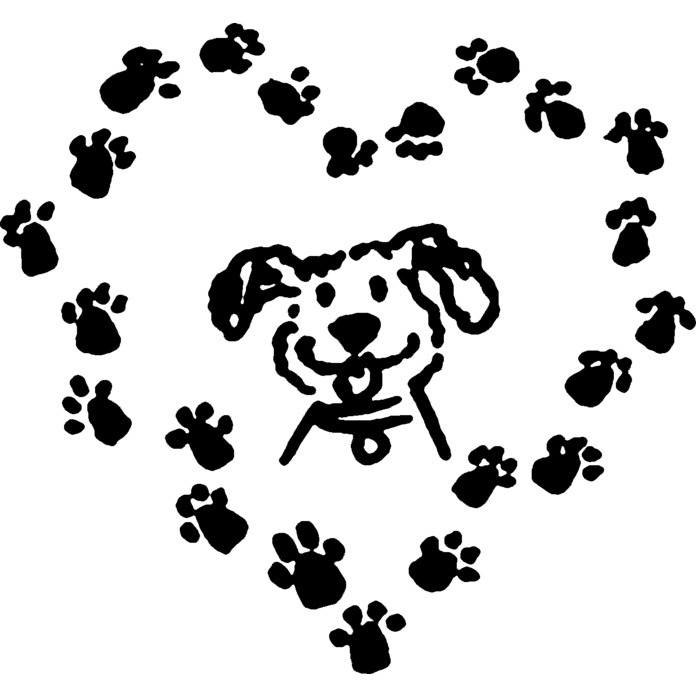 'Love Dog' Unmounted Rubber Stamp -  For Crafting, Scrapbooking and Card Making (RS025957)