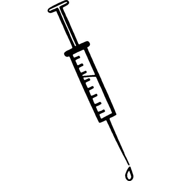 'Syringe & Needle' Unmounted Rubber Stamp - For Crafting, Scrapbooking and Card Making - Size A7 (RS00034070)