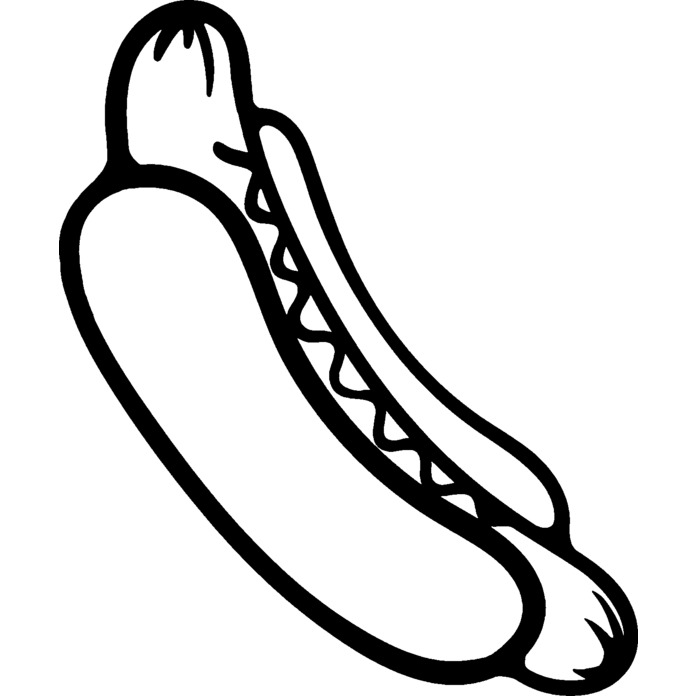 'Hot Dog' Unmounted Rubber Stamp - For Crafting, Scrapbooking and Card Making - Size A7 (RS00034958)