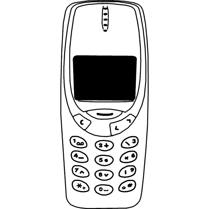 'Mobile Phone' Unmounted Rubber Stamp -  For Crafting, Scrapbooking and Card Making (RS027715)