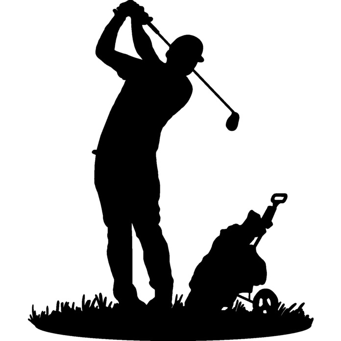 'Golfer Silhouette' Unmounted Rubber Stamp - For Crafting, Scrapbooking and Card Making - Size A7 (RS00038560)