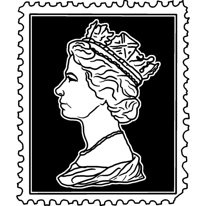 'Royal Postage Stamp' Unmounted Rubber Stamp - For Crafting, Scrapbooking and Card Making - Size A7 (RS00038582)