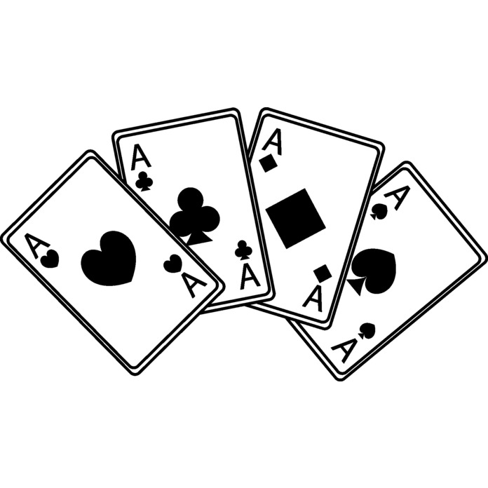 'Aces Playing Cards' Unmounted Rubber Stamp -  For Crafting, Scrapbooking and Card Making - Size A7 (RS00038778)