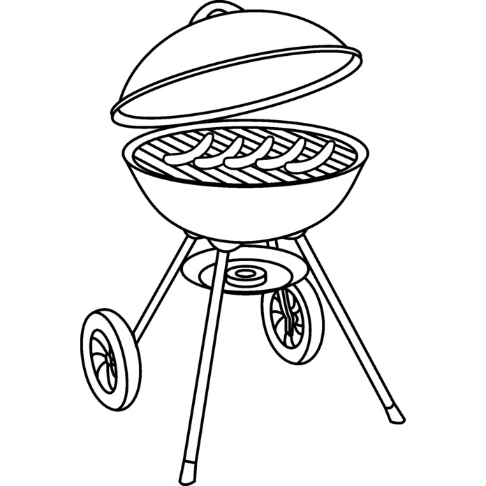 'Sausages On BBQ' Unmounted Rubber Stamp - For Crafting, Scrapbooking and Card Making - Size A7 (RS00038798)