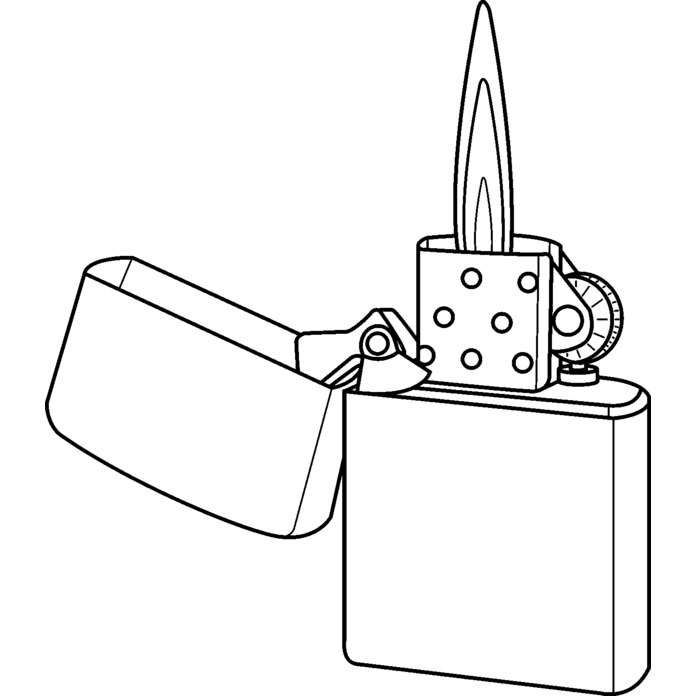 'Gas Lighter' Unmounted Rubber Stamp - For Crafting, Scrapbooking and Card Making - Size A7 (RS00038812)