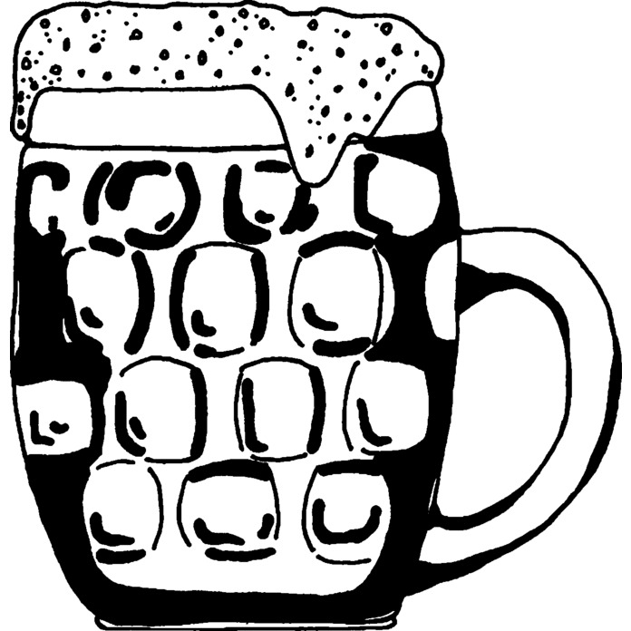 'Barrel Glass Beer' Unmounted Rubber Stamp - For Crafting, Scrapbooking and Card Making - Size A7 (RS00038952)