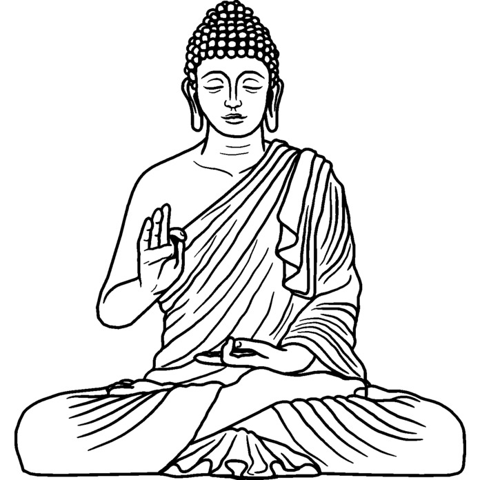 'Buddha Statue' Unmounted Rubber Stamp (RS030617)