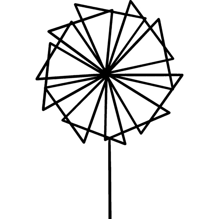 'Geometric Windmill' Unmounted Rubber Stamp -  For Crafting, Scrapbooking and Card Making - Size A7 (RS00040510)