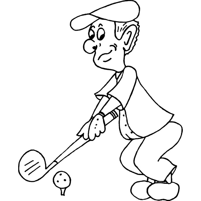 'Golfer' Unmounted Rubber Stamp - For Crafting, Scrapbooking and Card Making (RS032237)