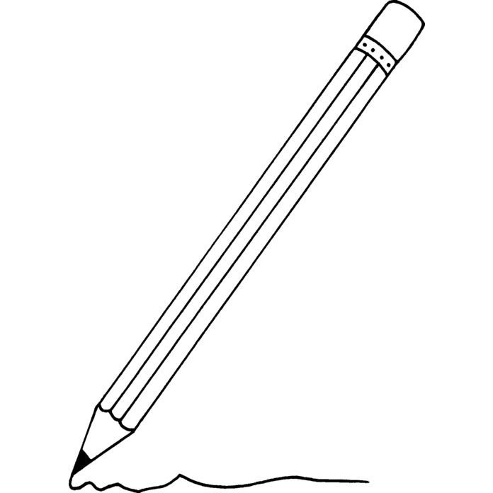'Drawing Pencil' Unmounted Rubber Stamp - For Crafting, Scrapbooking and Card Making - Size A7 (RS00042486)