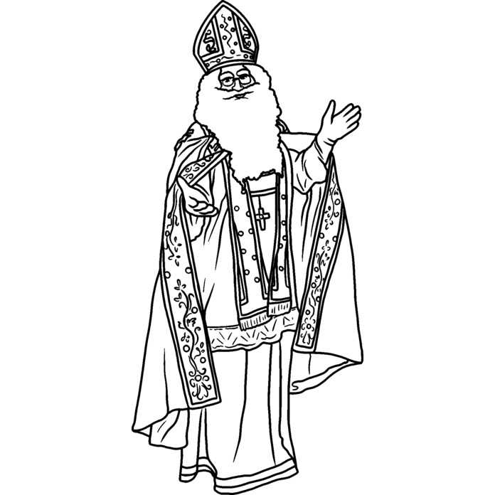 'St. Nicholas' Unmounted Rubber Stamp - For Crafting, Scrapbooking and Card Making - Size A7 (RS00044764)