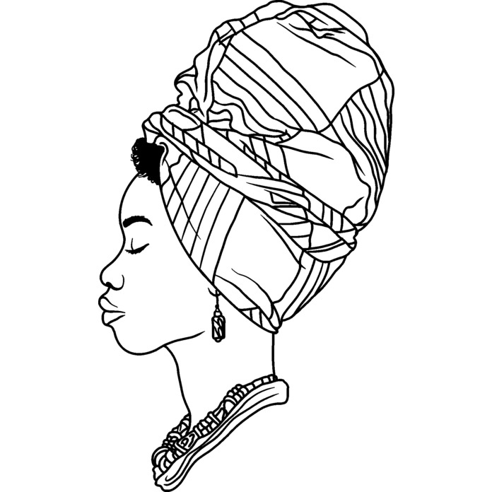 'African Woman' Unmounted Rubber Stamp - For Crafting, Scrapbooking and Card Making - Size A7 (RS00045368)