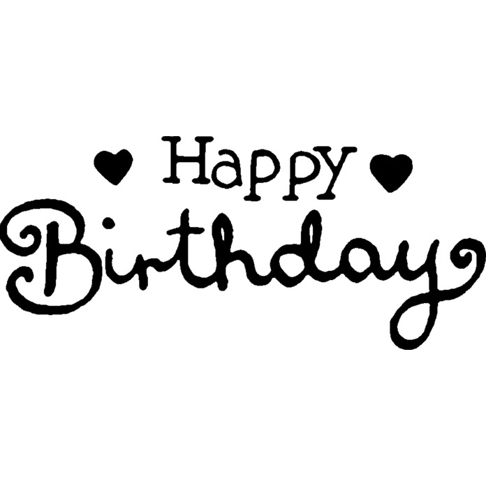 'Happy Birthday' Unmounted Rubber Stamp - Craft Stamp for Scrapbooking, Card Making, Journals and Projects (RS002086)