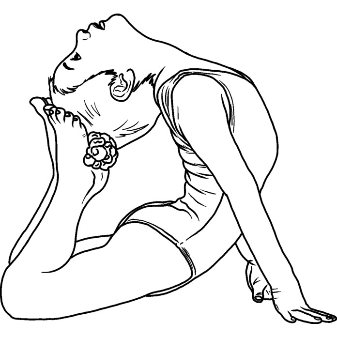 'Gymnast Girl' Unmounted Rubber Stamp -  For Crafting, Scrapbooking and Card Making (RS037293)