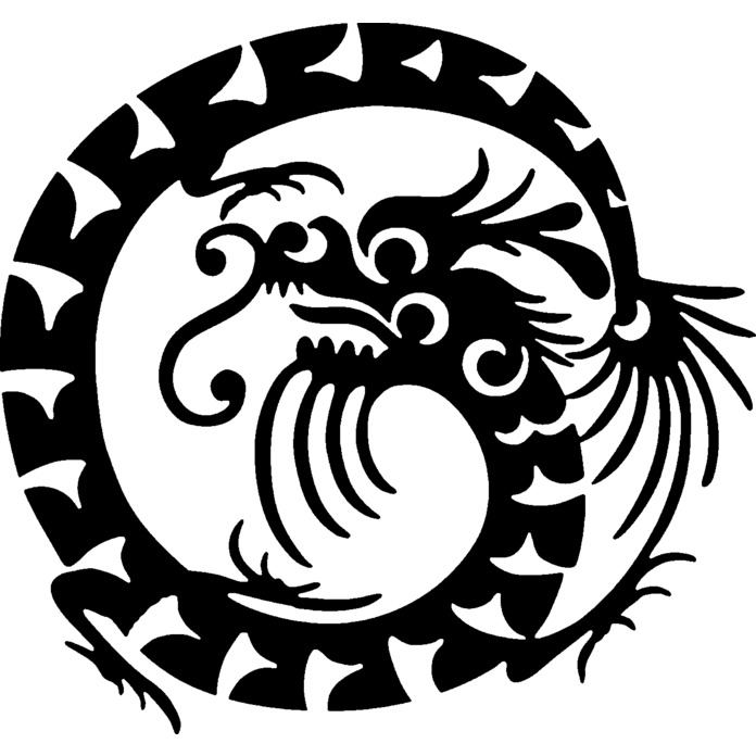 'Oriental Dragon' Unmounted Rubber Stamp - For Crafting, Scrapbooking and Card Making (RS037506)